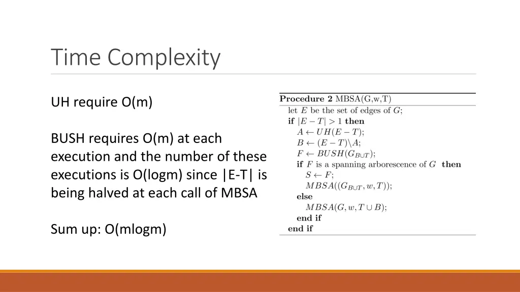 time complexity