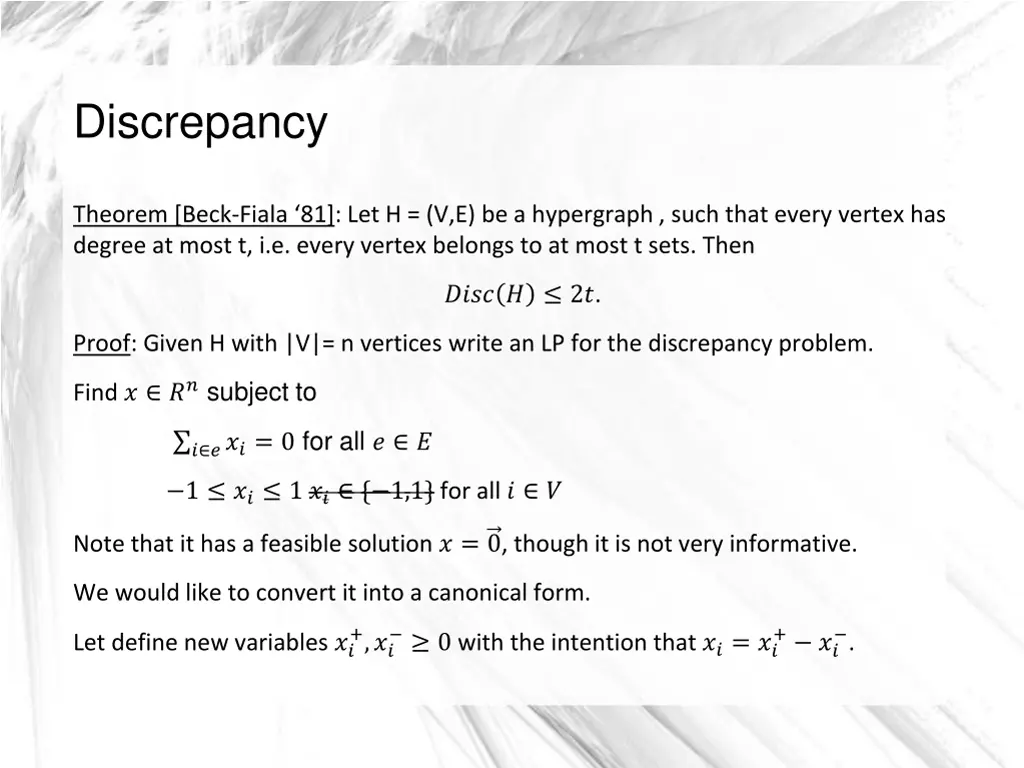 discrepancy 4