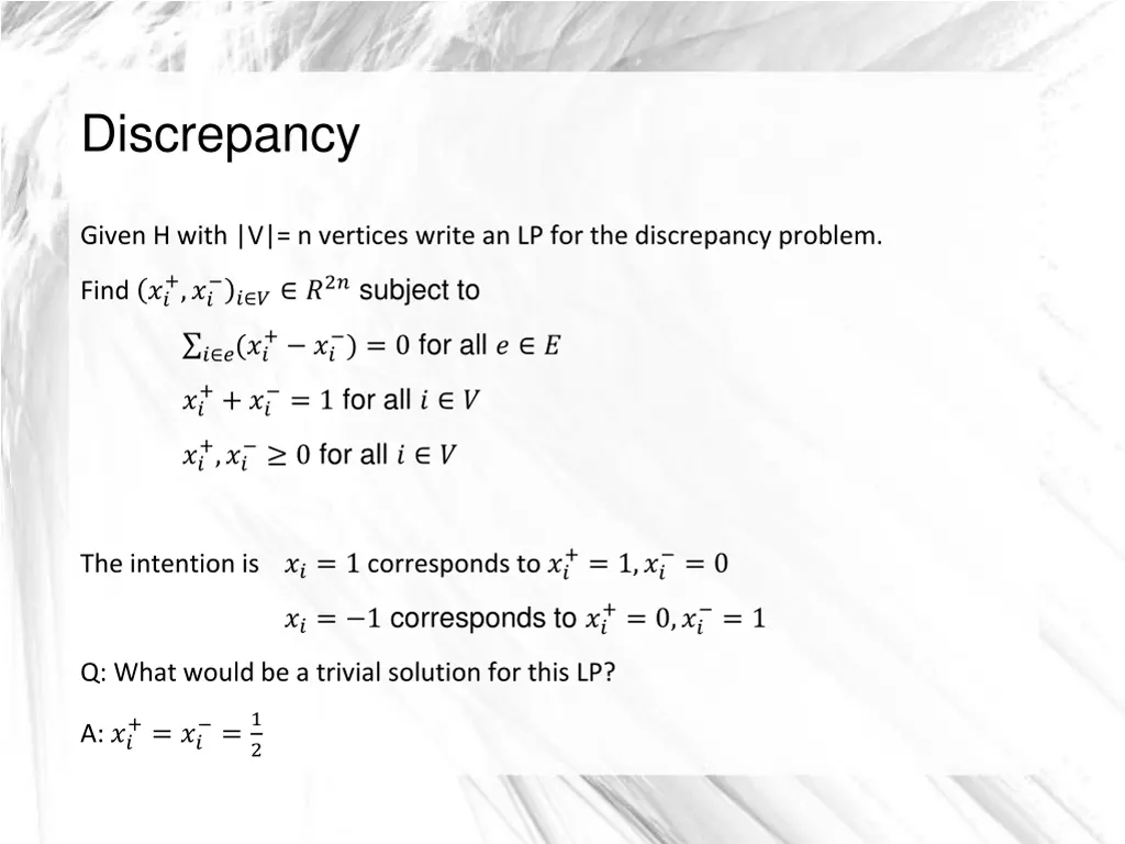 discrepancy 5