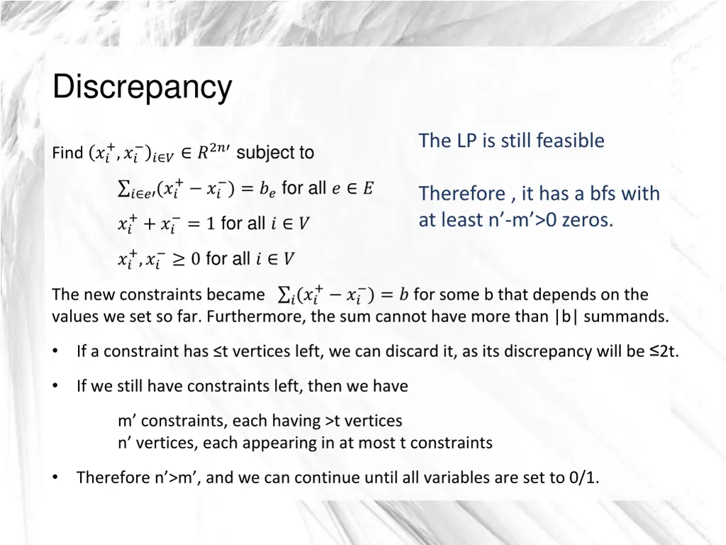 discrepancy 7