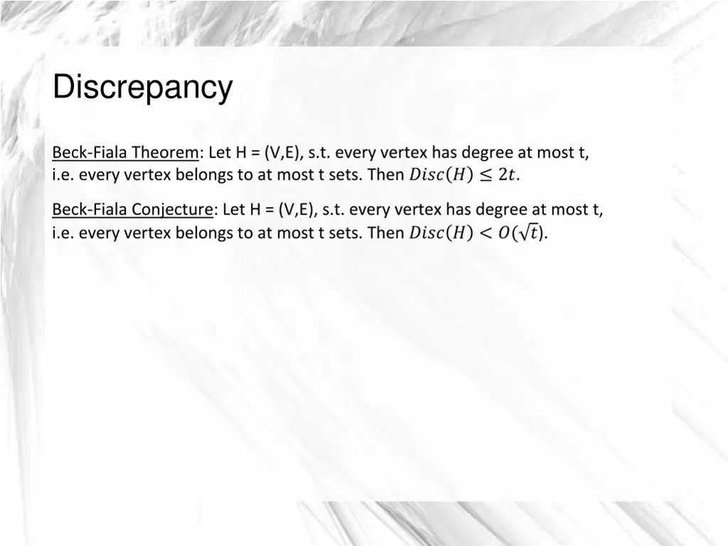 discrepancy 8