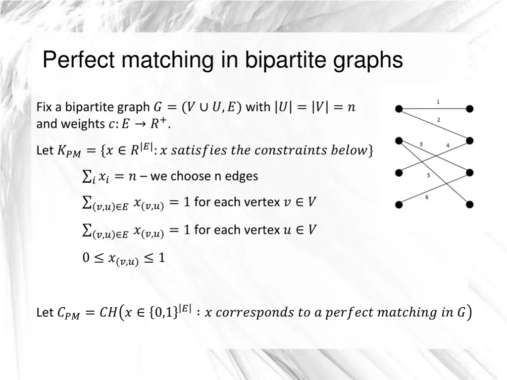 perfect matching in bipartite graphs 1