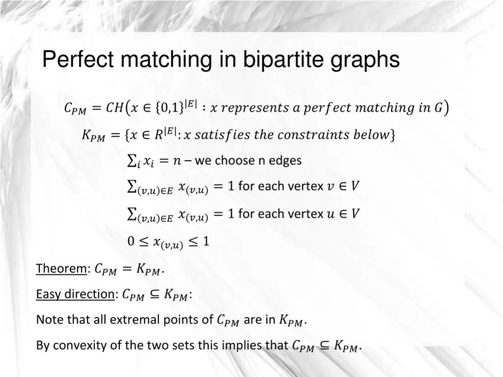 perfect matching in bipartite graphs 4