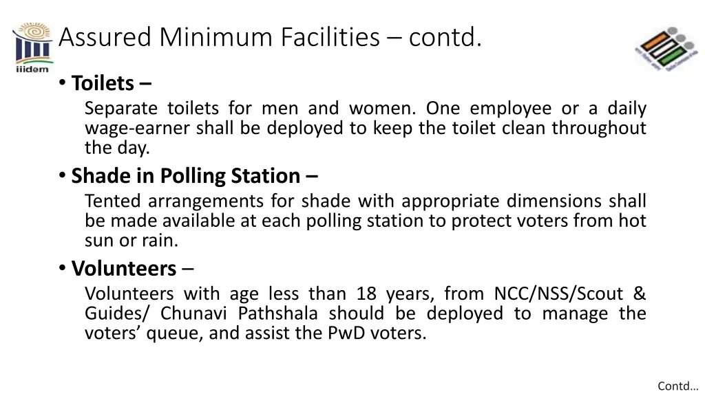 assured minimum facilities contd 1