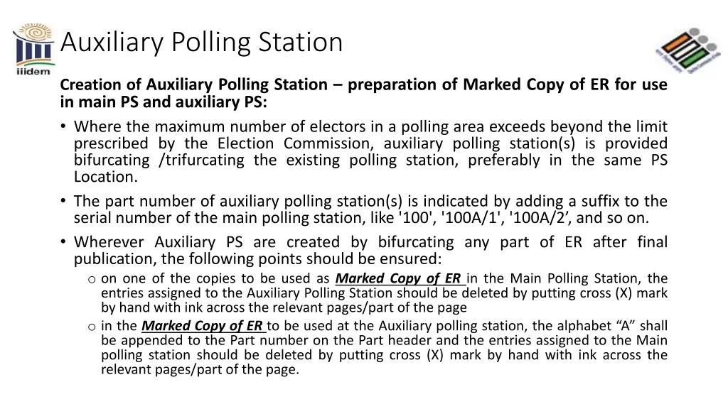 auxiliary polling station