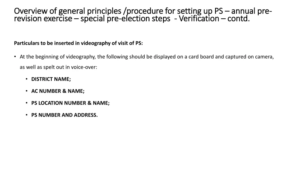 overview of general principles procedure 4