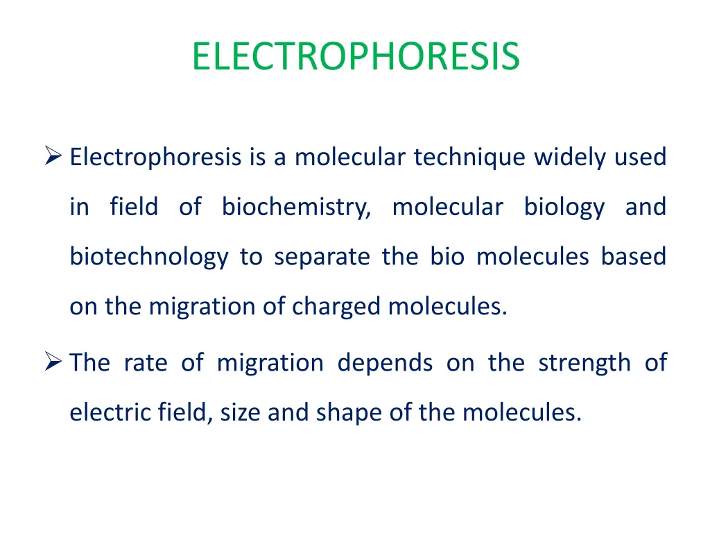 electrophoresis