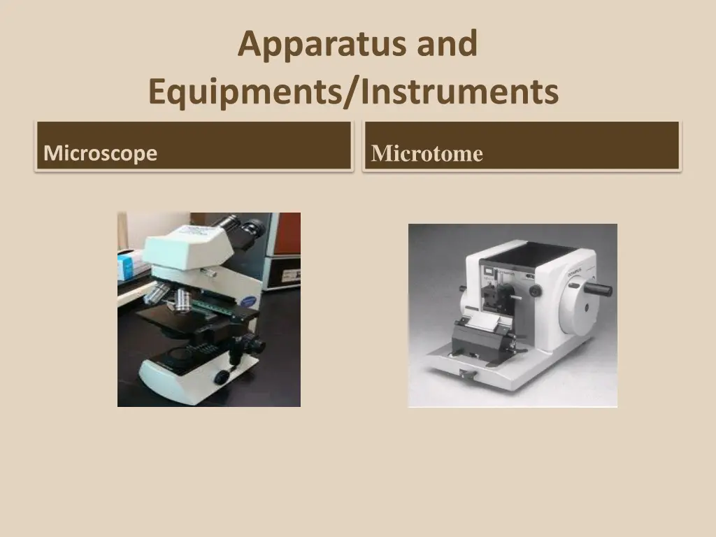 apparatus and equipments instruments