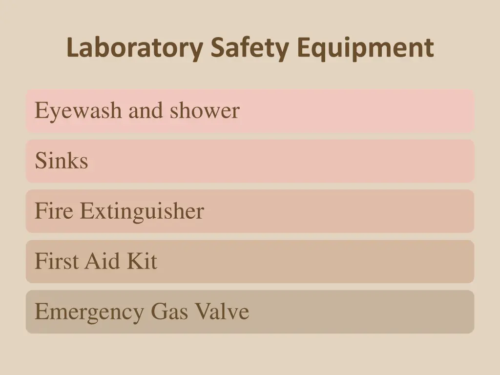 laboratory safety equipment