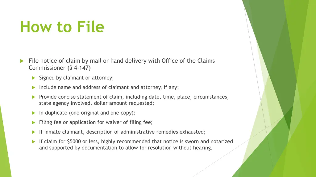 how to file