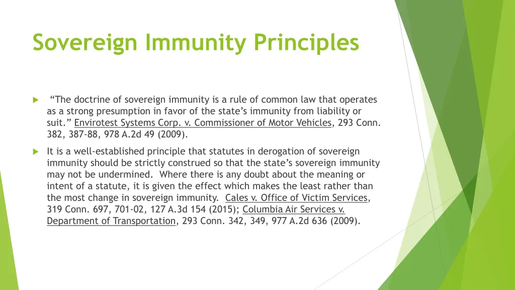sovereign immunity principles