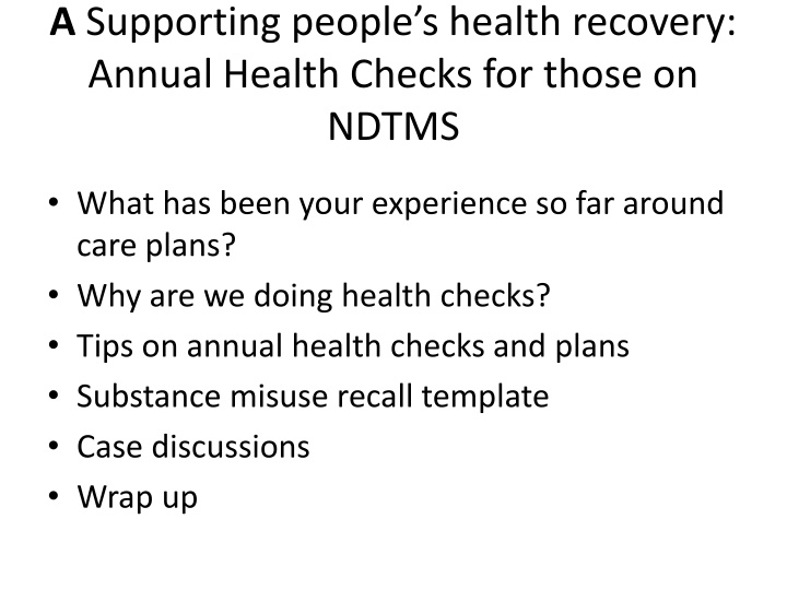 a supporting people s health recovery annual