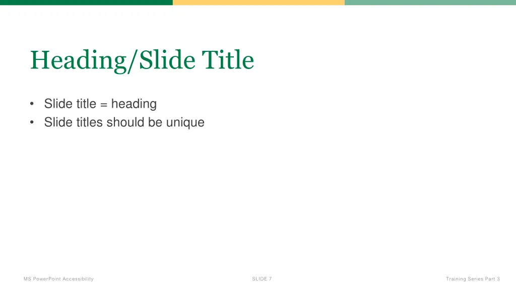 heading slide title