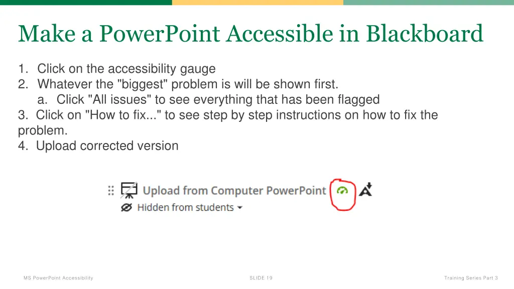 make a powerpoint accessible in blackboard