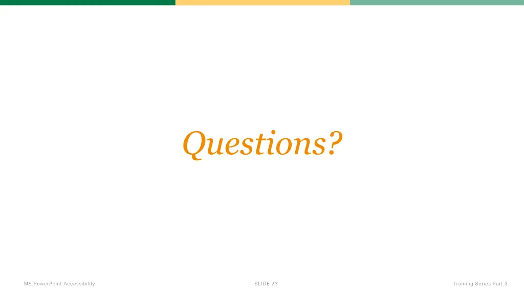 questions