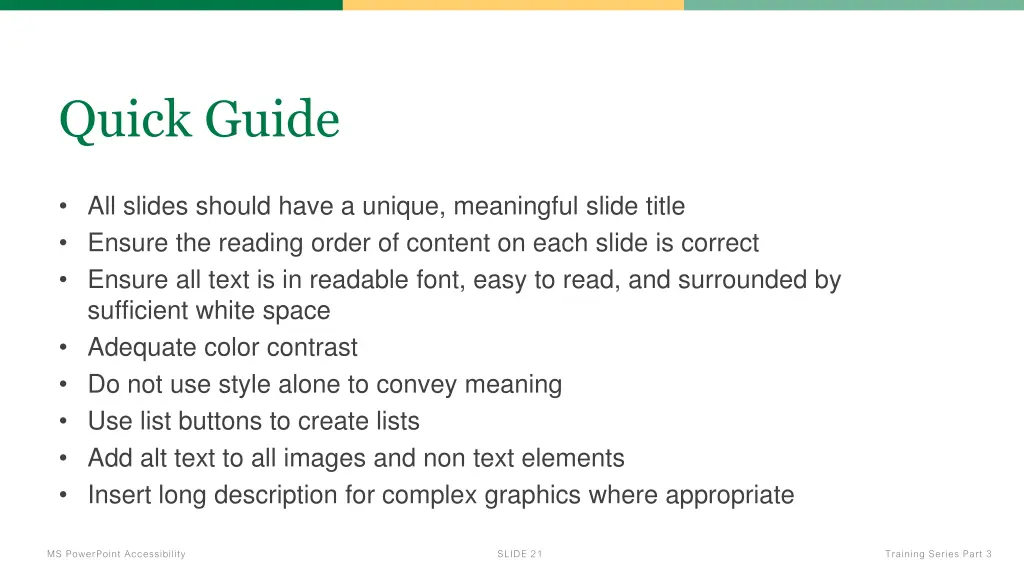 quick guide