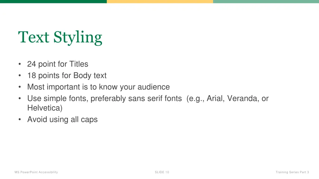 text styling