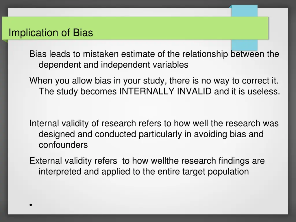 implication of bias