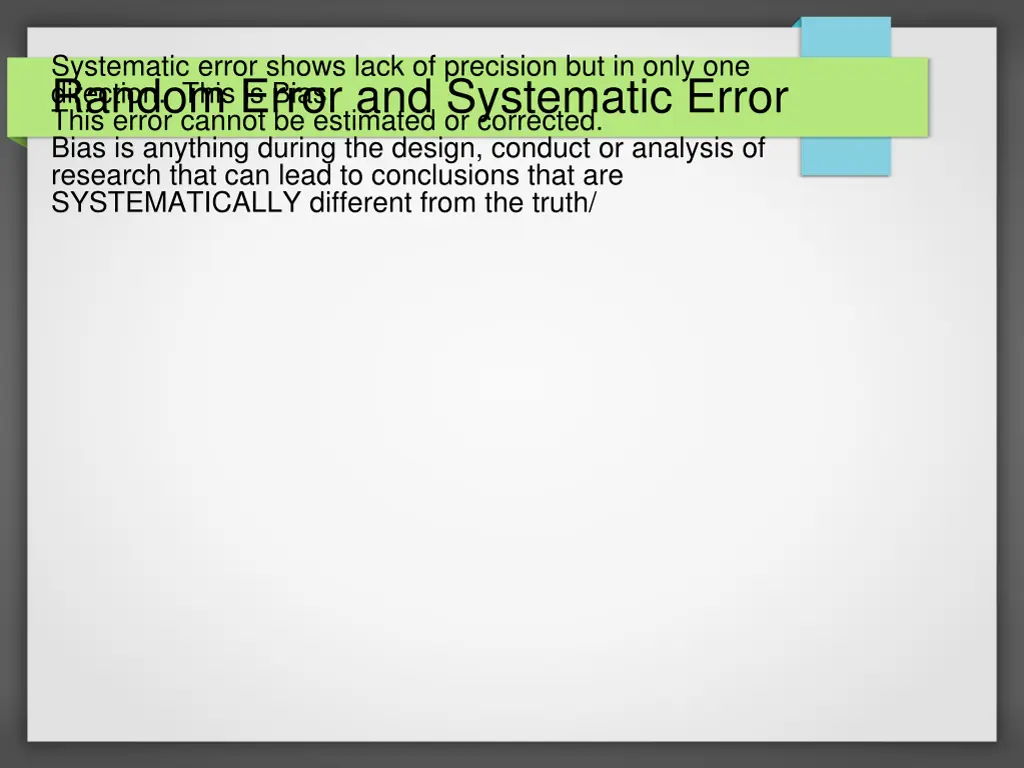 this error can be reduced by increasing