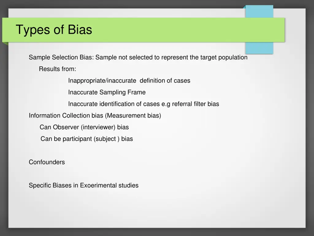 types of bias