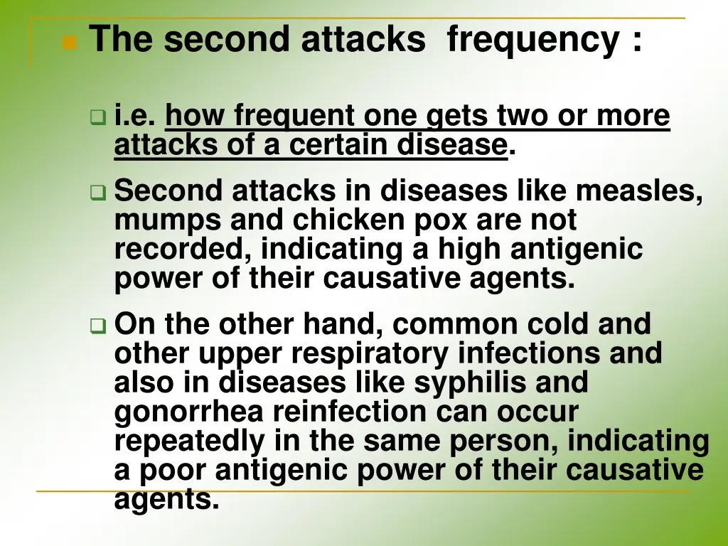 the second attacks frequency