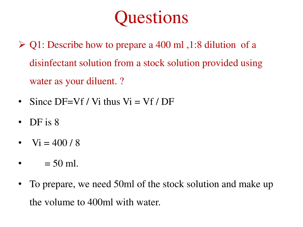 questions