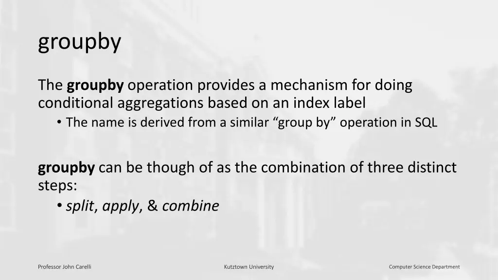 groupby