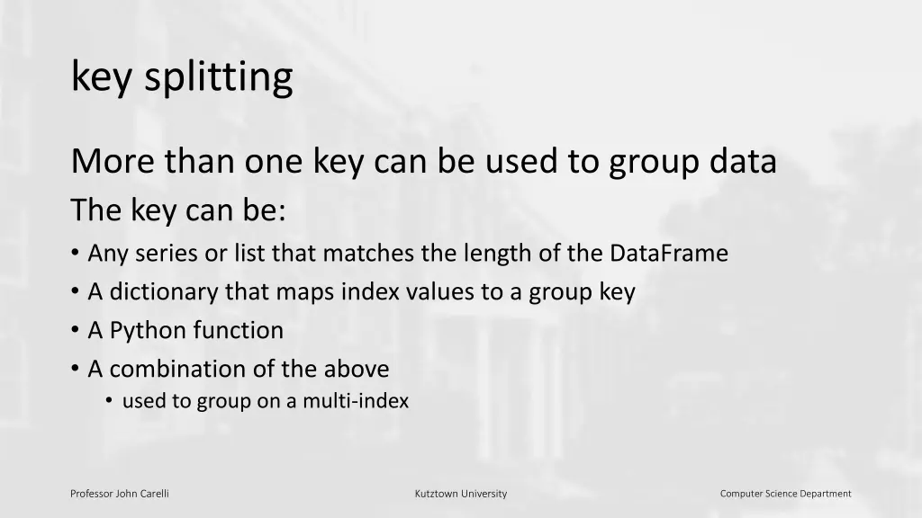 key splitting