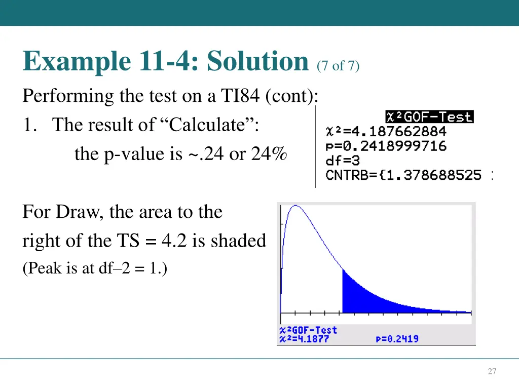 example 11 4 solution 7 of 7 performing the test