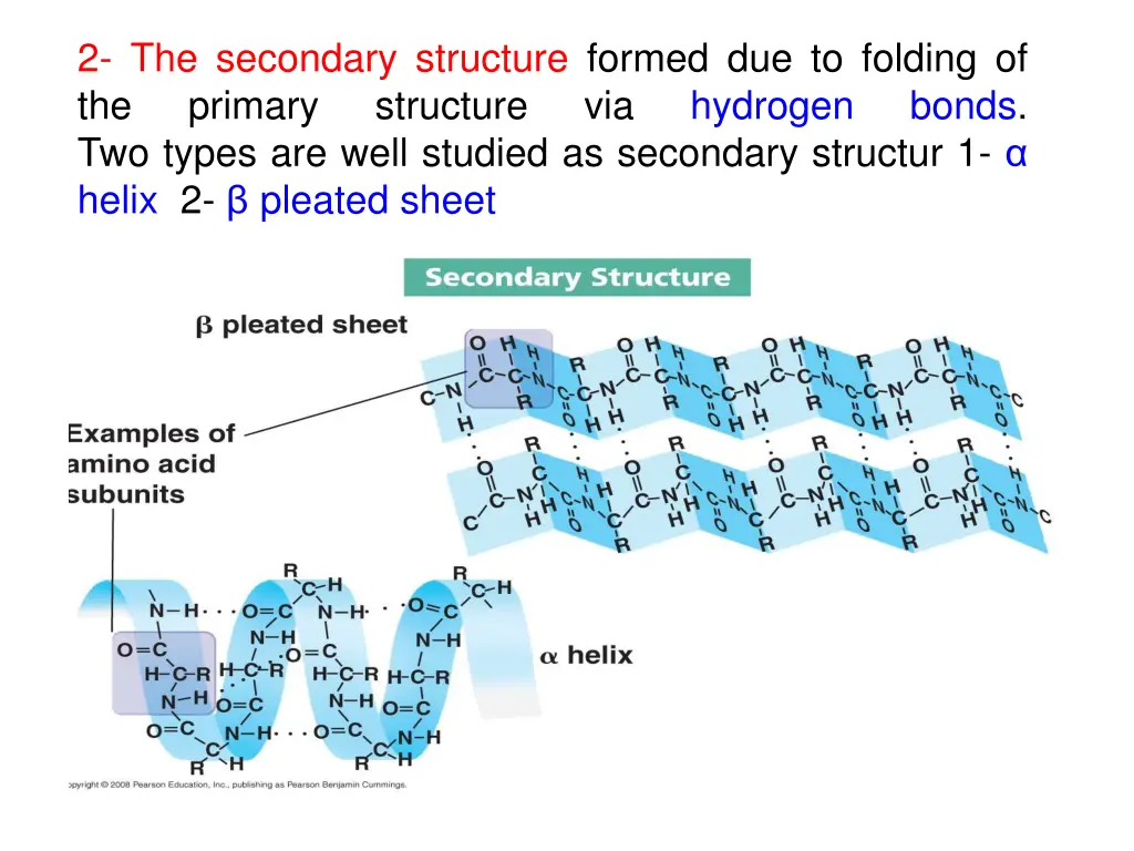 2 the secondary structure formed due to folding