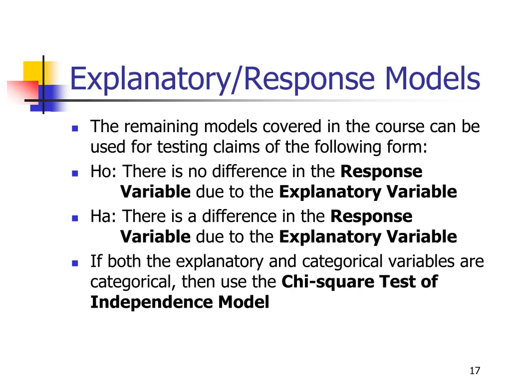 explanatory response models
