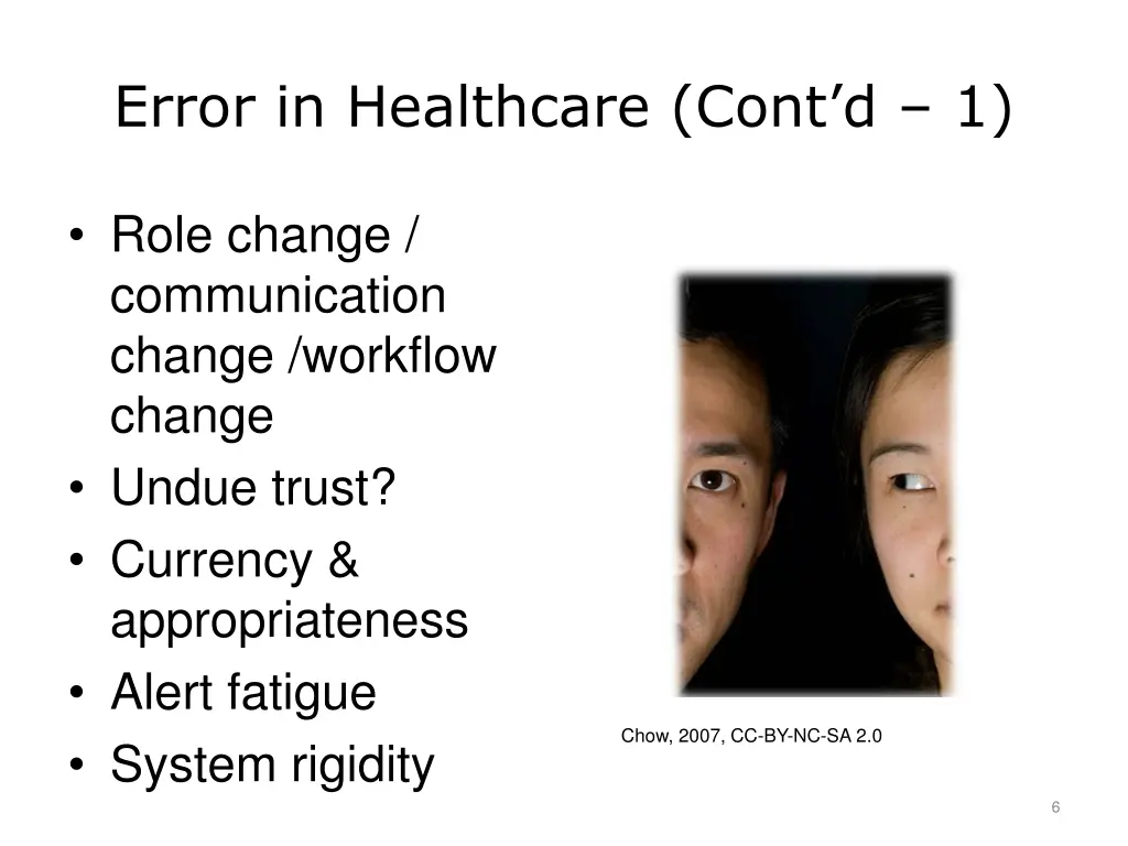 error in healthcare cont d 1