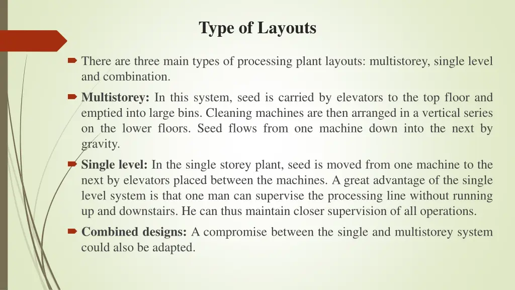 type of layouts