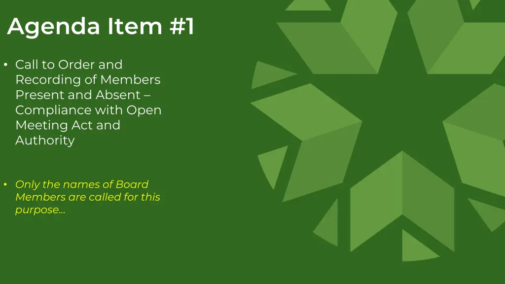 agenda item 1