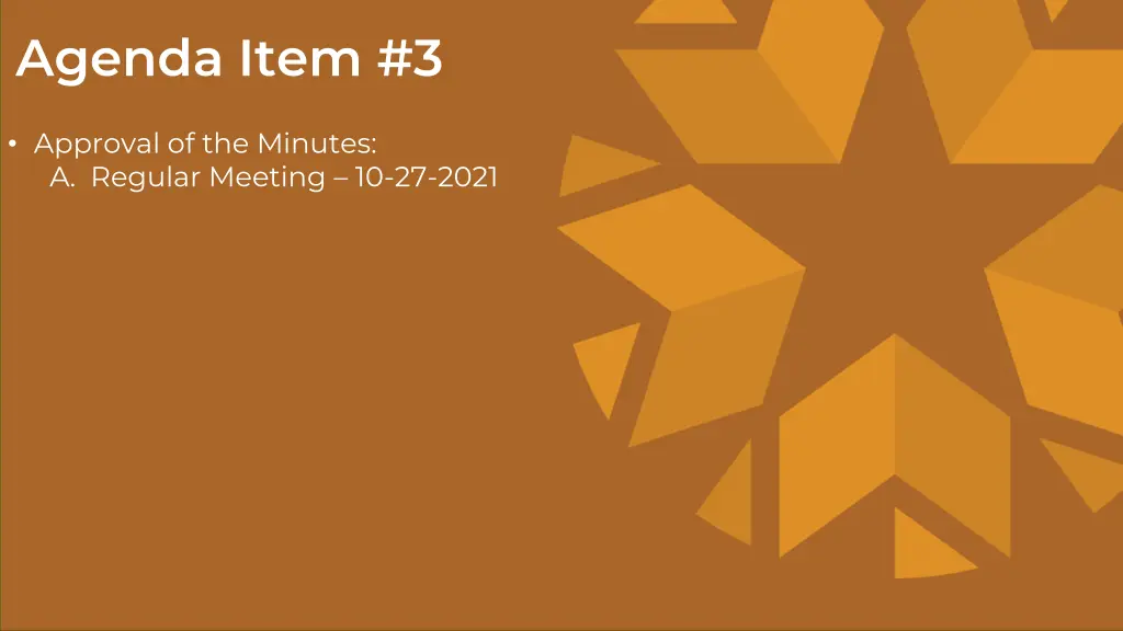 agenda item 3