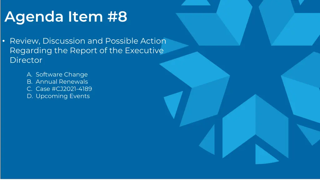 agenda item 8
