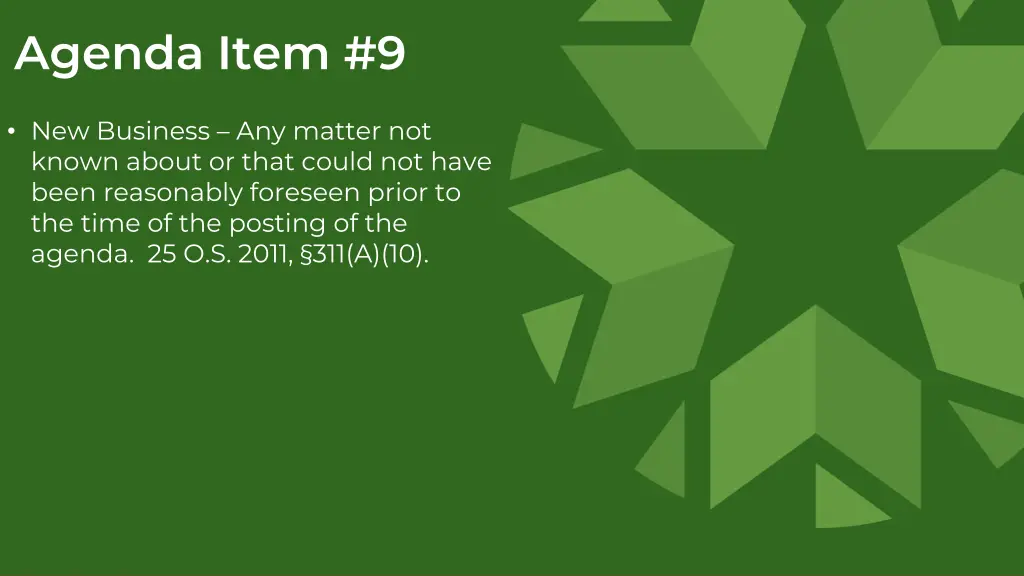 agenda item 9