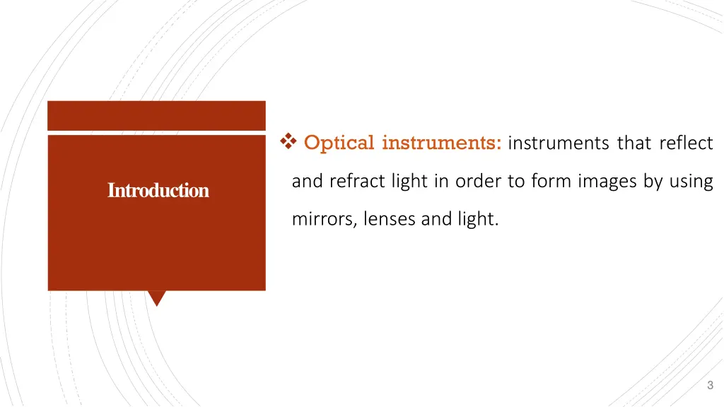 optical instruments instruments that reflect