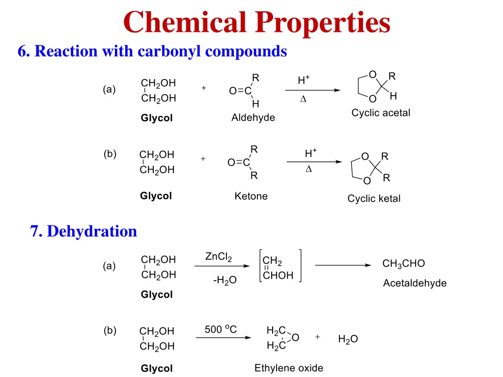 chemical properties 6 reaction with carbonyl