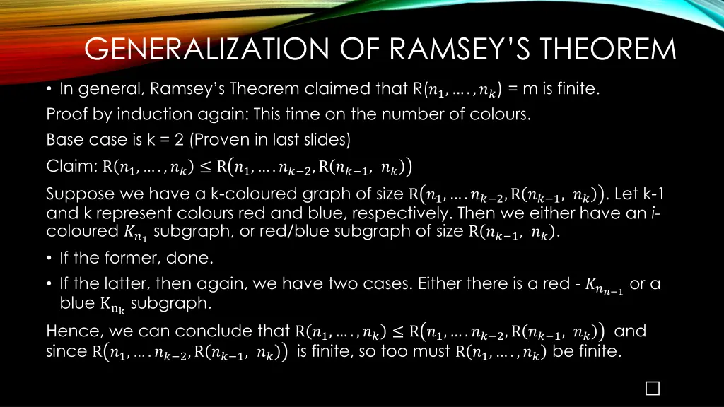 generalization of ramsey s theorem