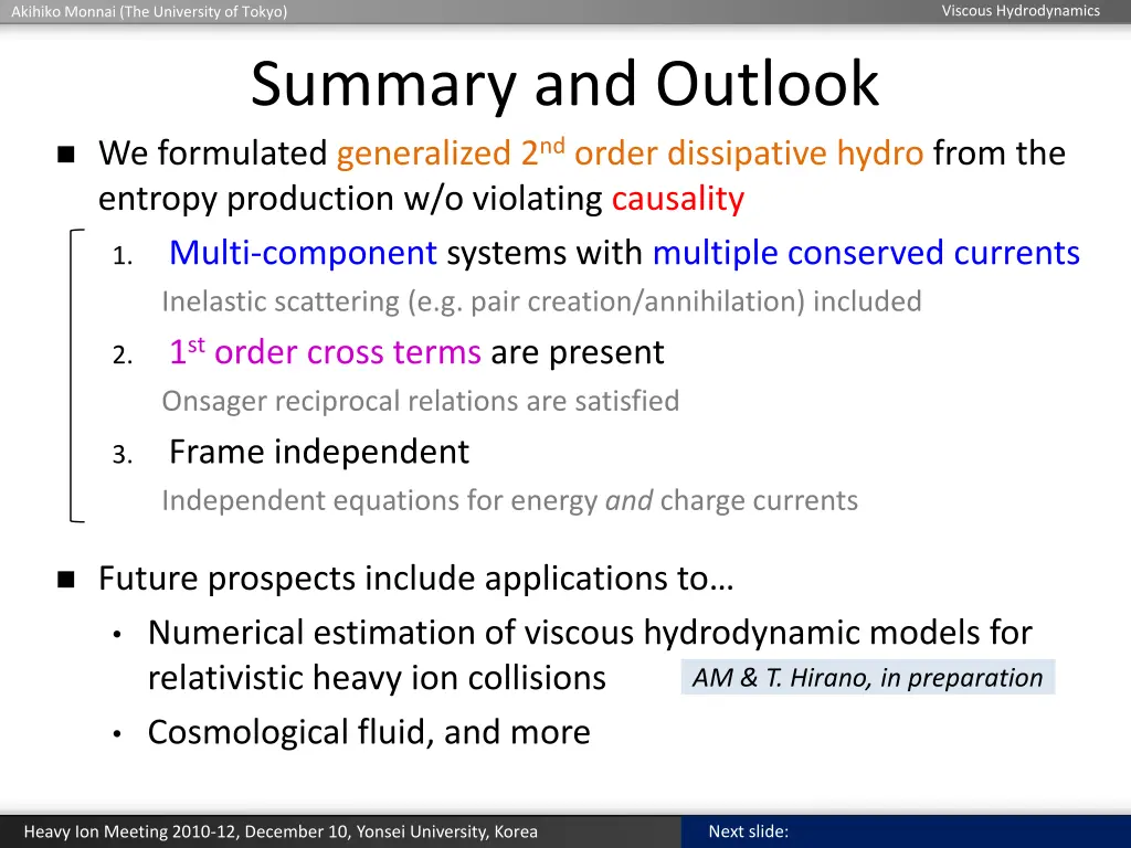 viscous hydrodynamics 23