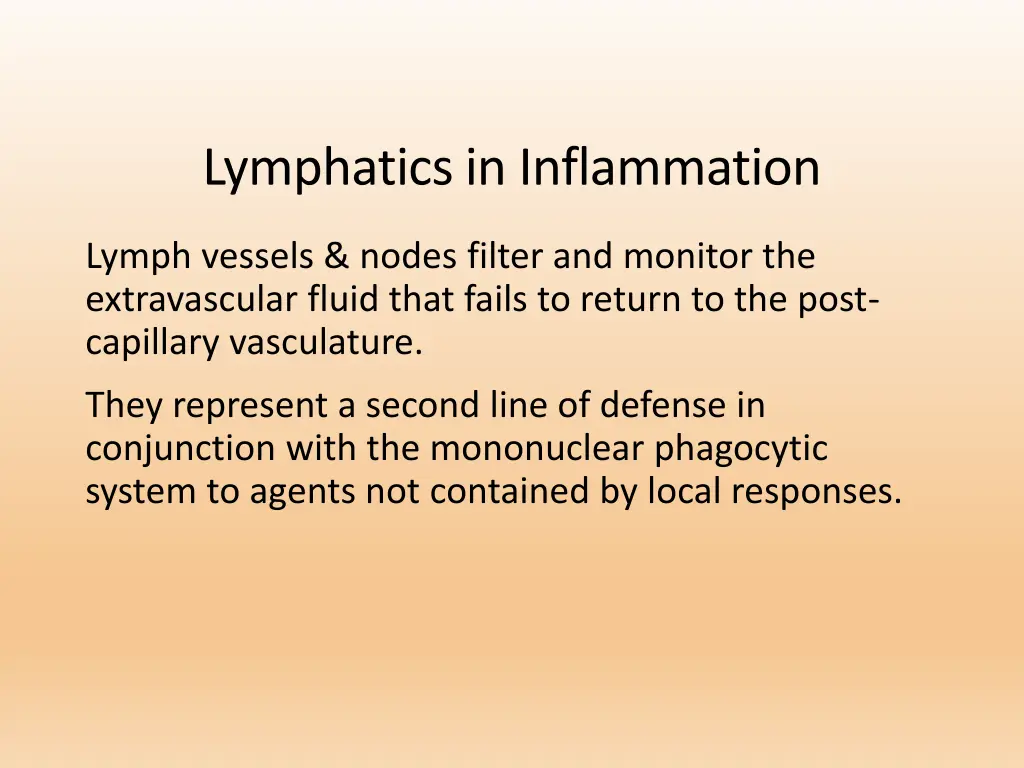 lymphatics in inflammation