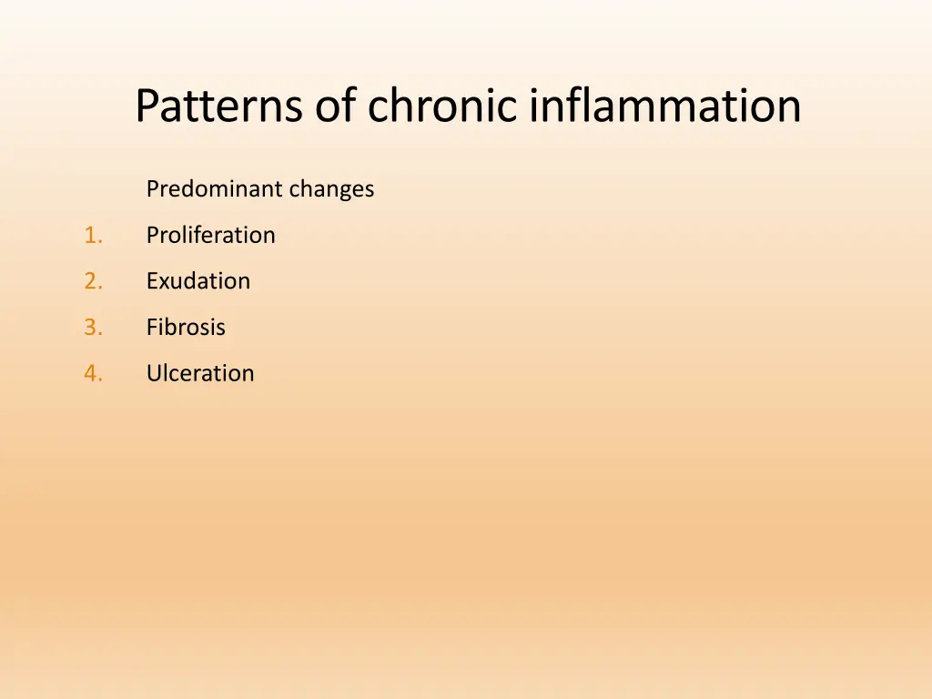 patterns of chronic inflammation