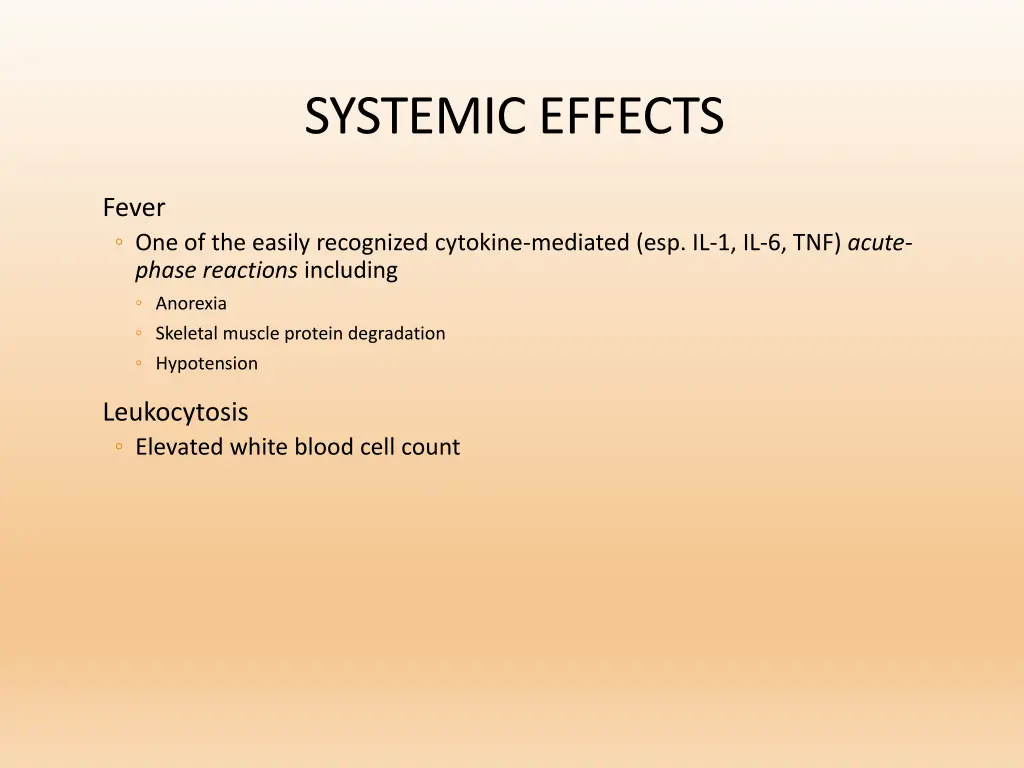 systemic effects