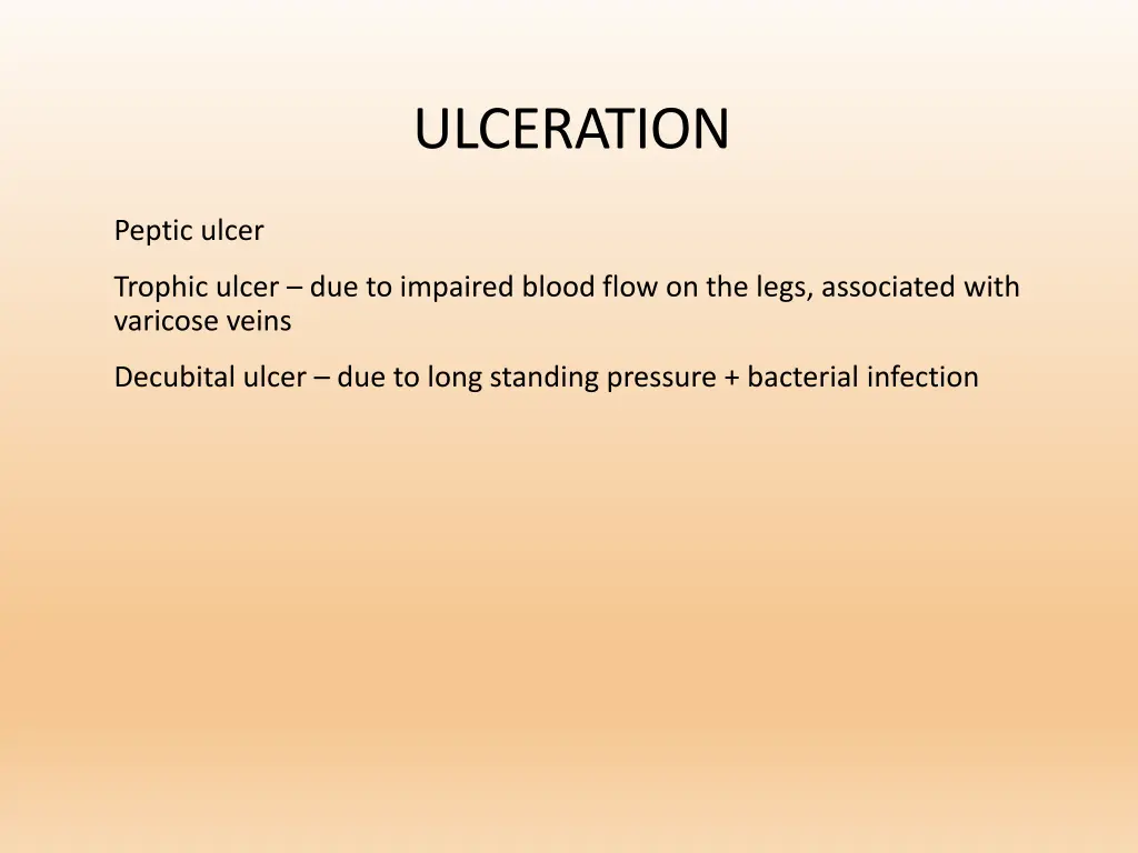 ulceration