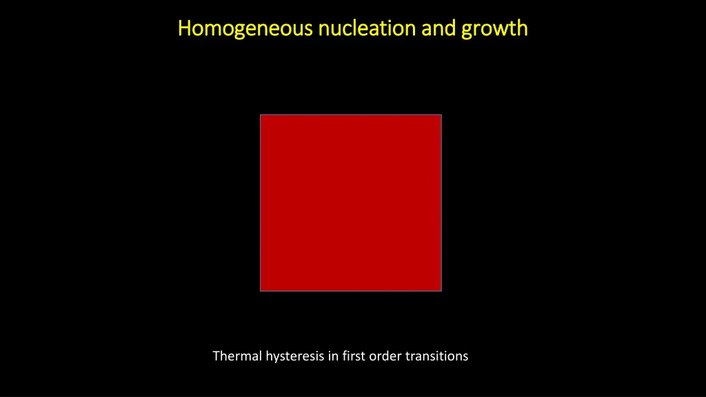 homogeneous nucleation and growth homogeneous
