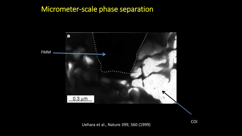 micrometer micrometer scale phase separation