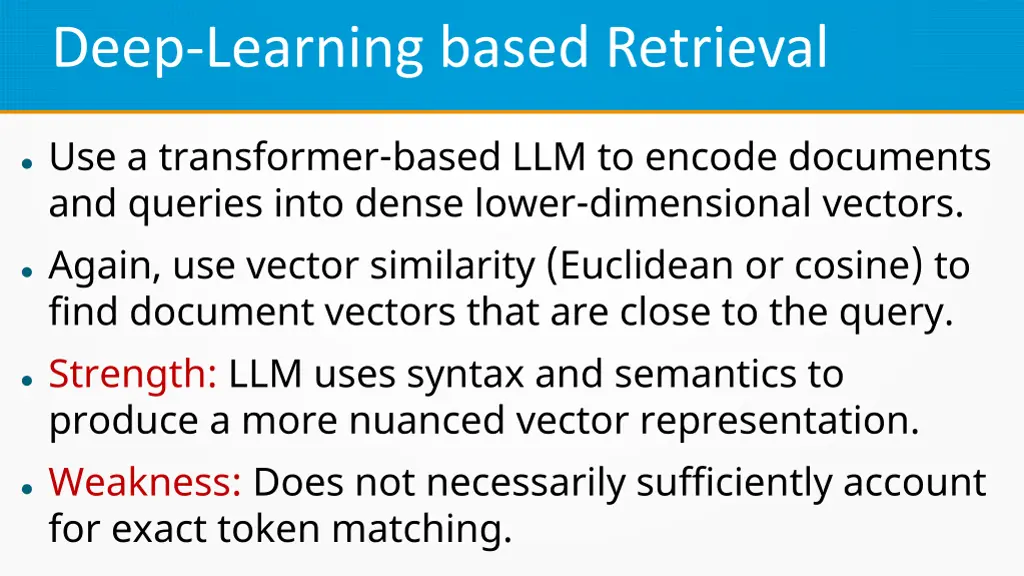 deep learning based retrieval