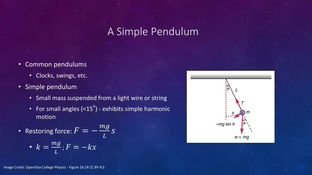 a simple pendulum