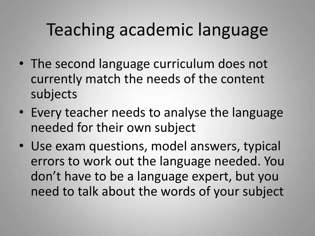 teaching academic language